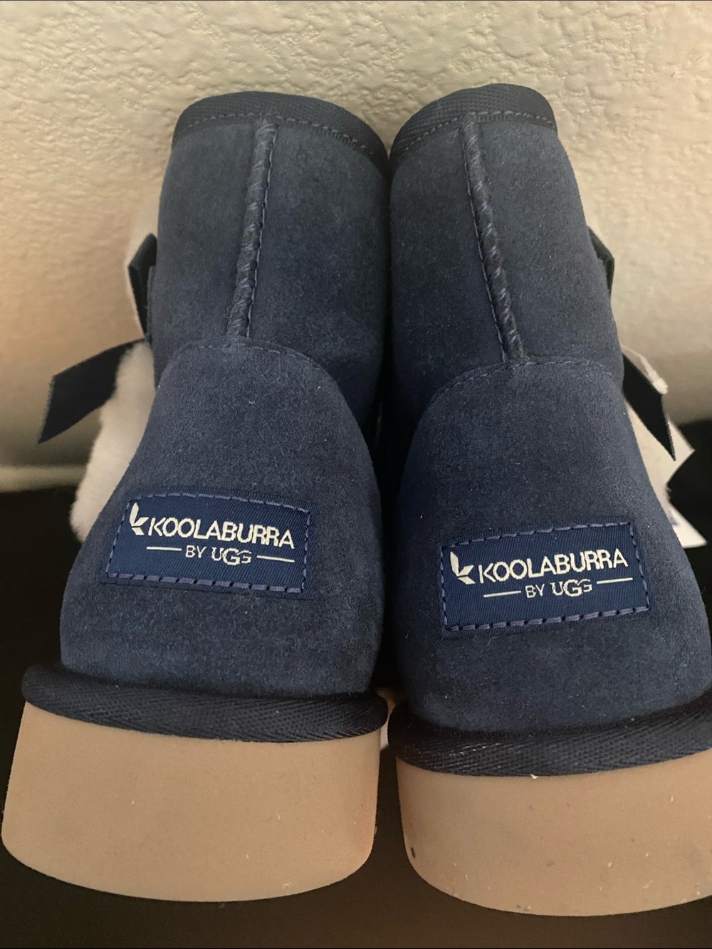 Koolaburra by UGG Navy Suede Shearling Booties